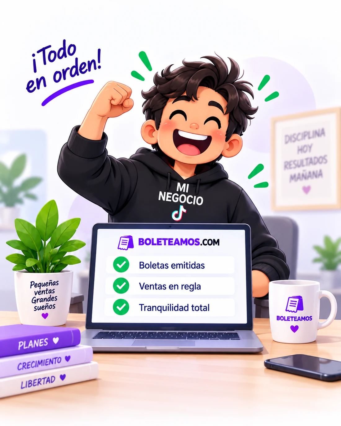 Negocio tranquilo con boletas emitidas